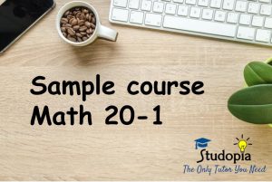 Sample course: Math 20-1